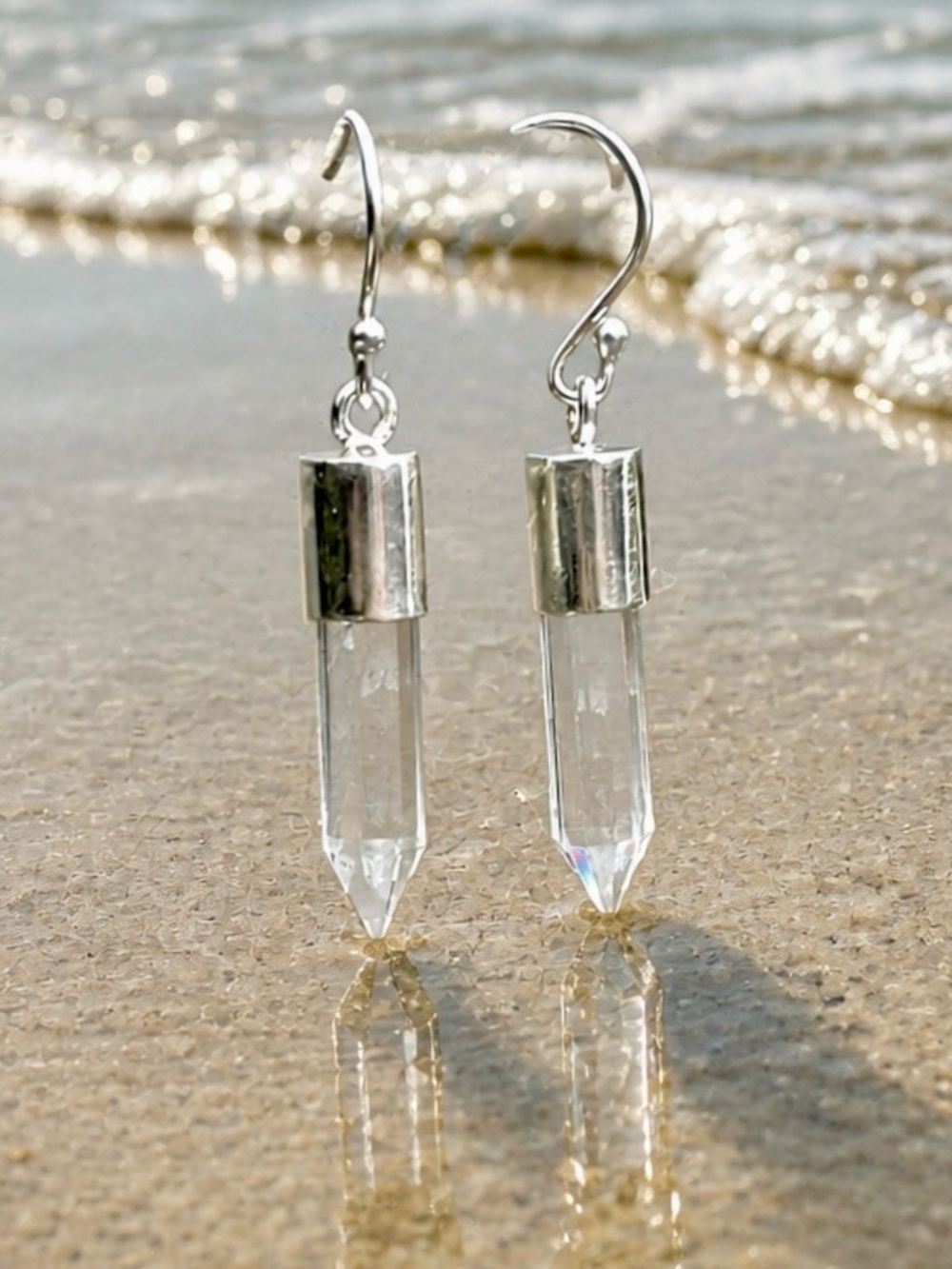 NEW! White Topaz Earrings